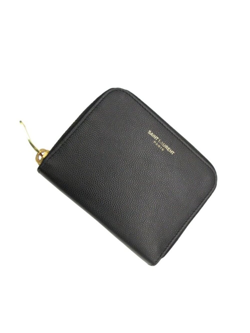 Saint Laurent Paris Bifold Wallet Zip Around Coin Purse Black - Picture 6 of 10